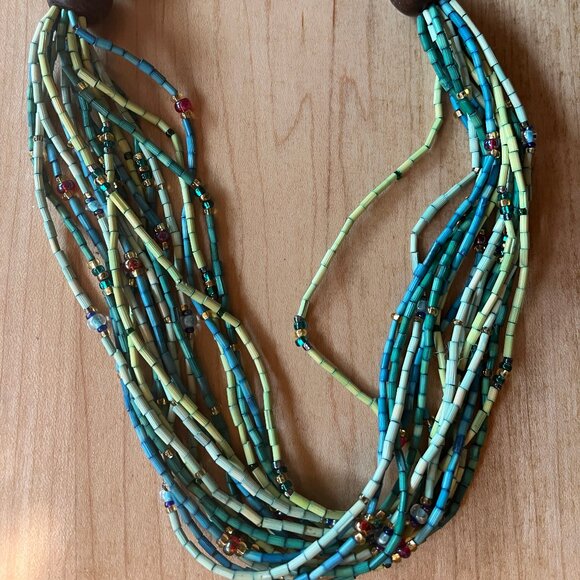 Bohemian Multi-Strand Beaded Necklace - Picture 1 of 4